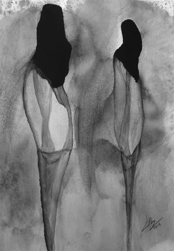 Graphite, watercolour pencil on paper, 28 x 20 cm, 2012. &copy; Kyriakos Papageorgiou