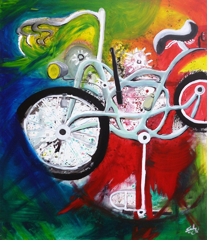 Graphite, acrylic, coloured pencil, watercolour pencil on canvas, 140 x 120 cm, 2014. &copy; Kyriakos Papageorgiou